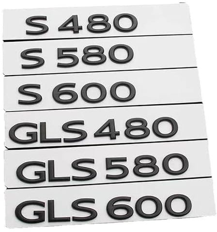 Compatibile con l'etichetta del Bagagliaio della Serie GLS 400 450 480 500 600 680 S480 580 600, Il Distintivo modificato, Gli Accessori decorano la Decalcomania(Black,MAYBA CH Letter)