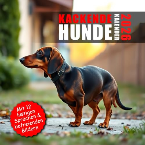 Kackende Hunde Kalender 2026: Das lustige Geschenk für Männer Frauen Arbeitskollegen Freunde Weihnachten Geburtstag (Mit 12 lustigen Fotos & Sprüchen für ein lustiges Jahr 2026)