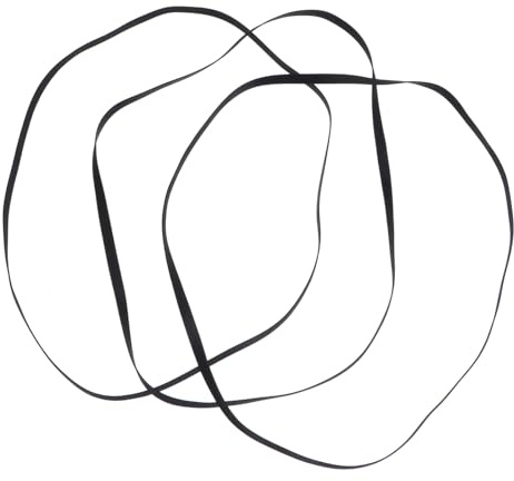 Holibanna 3 Piezas Correas de Goma para Tocadiscos y Grabadoras Repuesto Duradero para Transmisión y Reducción de Ruido Medidas Accesorio Esencial para Reparación