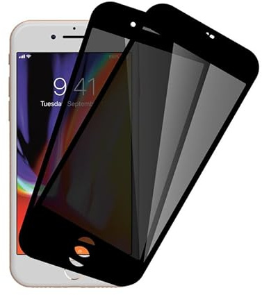 SkyKeep 9H (2 Stücke) für Anti-spy iphone SE Panzerglas Blickschutz | HD Displayschutzfolie, für Screen Protector Anti-spy iphone 6/7/8/SE2020 Displayschutz, Kratzfest, Anti-Bläschen