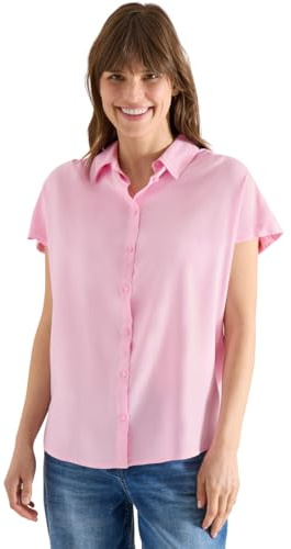 Cecil Damen Basic Bluse mit Hemdkragen in Unifarbe