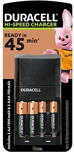 Duracell Chargeur Piles Rechargeables Rapide 45 minutes