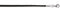 Tata Gisèle Collier en Cordon de Soie Lisse Noir - Largeur 3 mm - Longueur 42 cm - Fermoir en Argent 925/000