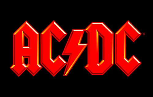 AC/DC BFBAC1 Frühstücksbrettchen, Kunststoff, schwarz