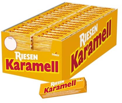Karamell RIESEN – 48 x 116g Stange – Karamellkaubonbons mit intensivem Karamellgeschmack