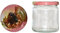 60 x Rundglas 400ml 500g mit 82er Twist-Off Deckel Biene auf Rose
