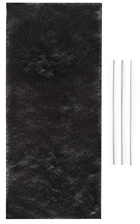 Klarstein Royal Flush 60 - Aktivkohlefilter, Aktivkohle-Filterfließ, Filtermatte, zur Umrüstung auf Umluftbetrieb, 37,5 x 16,7 cm (LxB), für Royal Flush 60 Downdraft Dunstabzugshaube, schwarz