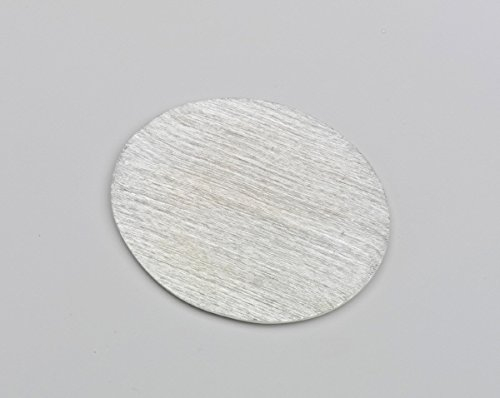 Kerzenteller Flachteller Oval Alu gebürstet Silber 10 x 8 cm ideal für Ovalkerzen, Ellipsenkerzen, Taufkerzen, Hochzeitskerzen, Trauerkerzen
