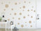 Timalo® XL Aufkleber Punkte Wandtattoo Kinderzimmer bunte große Kreise Pastell Uni Matt Wandsticker | 73081-dunkelbeige-40