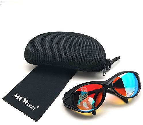 MCWlaser 2 STÜCKE CO2 Laser Safty Schutzbrille Brille 1064 nm und 532 nm Laser Brillen Für YAG Faserlaserbeschriftung Schneiden Innen Carving Haar Pigmentierung Tattooentfernung Schönheit EP-27