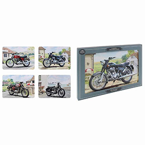 Set of 4 Classic Motorbike Design Tablemats Dining Place Mats Table Placemats