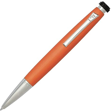 Festina Office Kugelschreiber aus der Chronbike Rainbow Kollektion, mit silbernen Akzenten, orangener Schreibkörper, hergestellt aus Messing und Aluminium, mit Druckmechanik, FSC1744U