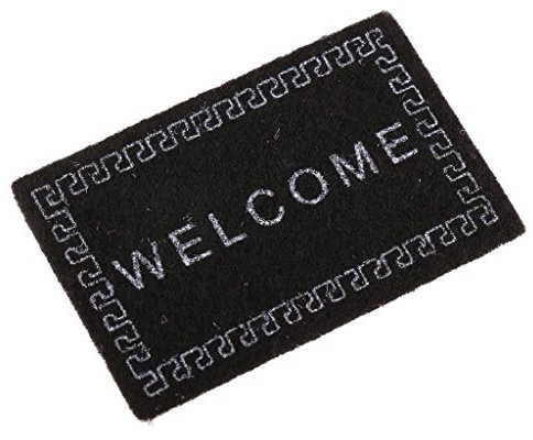 N-K PULABO Doll House Miniature carpet WELCOME Mat Dollhouse Accessories Home & Living 1/12 Scale doormats Black Sturdy and Practical lovely