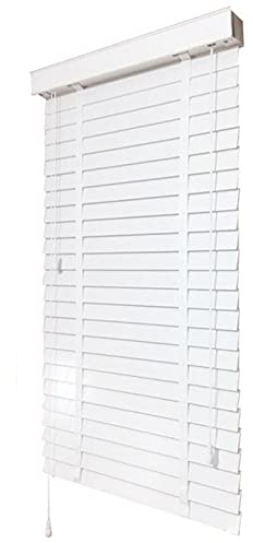 HWF Jalousien Weiß Hölzern Jalousie 50mm Lamellen, 60cm/80cm/100cm/120cm/140cm breit, Fenster Horizontale Jalousien für Schlafzimmer/Küche/Bad, Maßanfertigung (Size : 140x240cm(55.1x94.5))