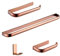 Porta Asciugamani，Anello Portasciugamani Accessori per il bagno in oro rosa di lusso in ottone Portabicchieri Asciugamani Asciugamani Robe Asciugamani Anello Bagno Set hardware ( Color : 4pcs set )