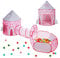 MEERO LONDON Indoor/Outdoor Children's Playhouse, 3 in 1 Foldable Tent with Crawl Tunnel Play House Ball Pit with Zipper Storage Bag