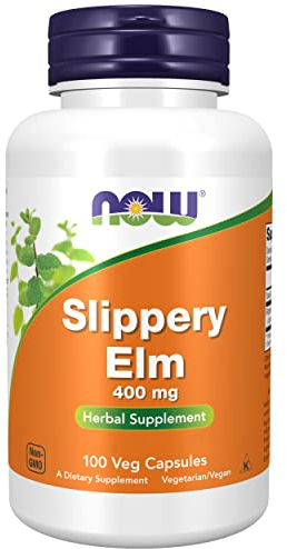 Now Foods, Slippery Elm (Orme Rouge), 400 mg, 100 Capsules végétaliennes, Testé en Laboratoire, Végétarien, Sans Gluten, Sans Soja, Végétal