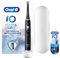 Oral-B iO6 Black Lava Ultimate Clean Electric Toothbrush + Oral-B iO Ultimate Clean Black Toothbrush Heads, Pack of 4 Counts