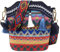 Monumen Estilo éTnico Bohemio de las Mujeres de Paja Tejida Bandolera Bandolera Retro Casual Bolso de Cubo Azul Marino