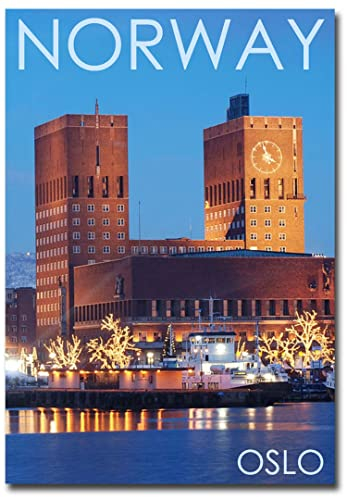 Kühlschrankmagnet Oslo, Norwegen, 6,3 x 8,9 cm
