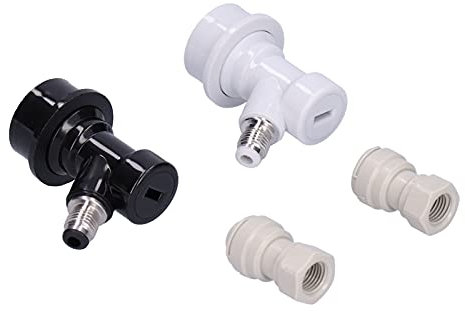 Alvinlite Ball Lock Disconnect Set, Home Brew Ball Lock Keg Raccords pour Keg Posts Coupler, avec 5 16'' Gas 1 4'' Liquid Barbs ball