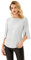 Damen Elegant Pailletten Bluse 9/10 Ärmel Loose Fit Rundhals Tops Casual Shirt 2XL Silber CL1777A22-02