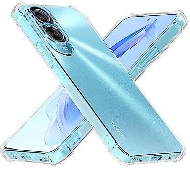 Cresee Coque Honor 90 Lite 5G, avec Protection Caméra, Coins Renforcés Étui Housse Transparente Antichoc Souple TPU Bumper Case pour Honor 90 Lite, Clear