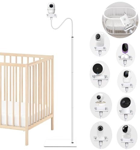 Derebir Baby Monitor Floor Stand Holder Flexible Baby Camera Mount Holder Compatible with Philips Avent/GHB/Hellobaby/Blemil/Momcozy/litokam/jeeber/eufy/BOIFUN 6T/Comfyer Baby Camera (68.8 inch)