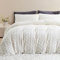 Michorinee Housse de Couette Flanelle 200x200 cm Parure de Lit en Polaire Chaud Hiver avec Fermeture Éclair, Linge de Lit 2 Personnes avec 2 Taies d'oreiller 65x65 cm, Blanc