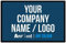 Purple Print House Custom Tradesman Floor Mat Door Mat with Personalised Company Business Logo Printed Doormat, Black