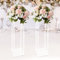 LUNICASHA 2 Stück Klare Säulen Blumenständer Rechteckige Blumen Display Rack Geometrische Display Steht 100CM Hohe Acryl Vasen für Zuhause Party Hochzeit Wohnkultur