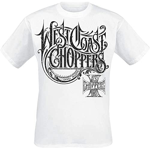 Men's West Coast Choppers Uomo T-Shirt Script Customs M Black