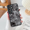 XIZYO Hülle für Samsung Galaxy S24, Transparent Matt Rose Floral Blume Muster Stoßfeste Handyhülle, Weiche TPU Stoßstange Schutzhülle, Schwarz