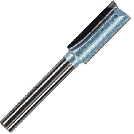 Rennie Tools - 10mm Cutting Diameter x 25mm Flute x 1/4 Shank TCT Tipped 2 Flute Straight Router Cutter Bit. Compatible With Makita Bosch Trend Katsu Dewalt Router Etc. 10mm Router Bit
