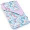 PinkZebra Puppenschlafsack 2-teiliger Set für Puppen, Puppenschlafsack mit Kissen für Puppenbett, Puppenbettzeug beidseitig, aus Baumwolle, Einhorn