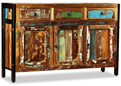 AUUIJKJF Heimartikel, Sideboard, massives Altholz, 120 x 35 x 76 cm, passend für Möbel