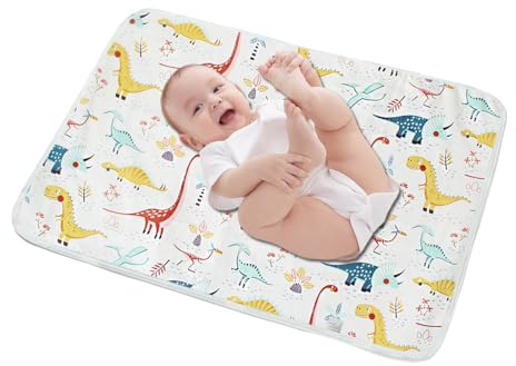 QEQSHQO Coprimaterasso per fasciatoio impermeabile Coprimaterasso per pannolini lavabili per bambini Lenzuolo per pannolini portatile