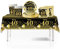 41Pcs Black Gold Happy 40th Birthday Party Tableware Set Plastic Table Cloth,Paper Plates Napkins 40th Birthday Table Decorations Disposable Tableware Kit for Men Women 40th Birthday Decorations