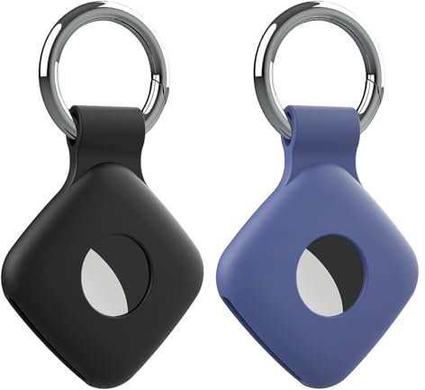 2 x Schutzhülle kompatibel mit Tile Mate 2022 2024 Tracker, kratzfeste Schutzhülle für Fliesen-Tracker mit Schlüsselring, Silikonfliesen-Schlüsselanhänger für Haustiere, Schlüssel, Taschen