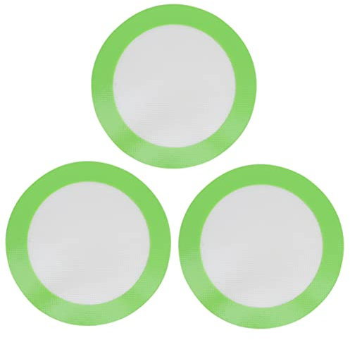 COLLBATH 3stücke Backmatte Aus Silikon Runde Hitzebeständige Grillmatte Antihaftbeschichtet Backblecheinlage Grün