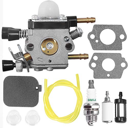 Hoypeyfiy Carburetor Kit with Gaskets Fuel Filters Spark Plug, Replacement for BG45 BG46 BG55 BG65 BG85 SH55 SH85 42291200606 Leaf Blower, Replaces C1Q-S68, C1Q-S68G, C1Q-S64