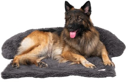 pfoten&nasen® Hundebett Sofa [Dunkelgrau, M - 90x80cm], Sofabett Hund, Sofaschutz Hund, Wasserdicht Hundematte Waschbar, Hundekissen für Große, Mittelgroße und Kleine Hunde, Hundesofa.