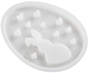 LZYWOD Silikonform für Zement, Osterhase, Hohllampe, Osterei, Hase, Lampe, Silhouette, Kristall, dekorative Gipsform, Tropfharz, Gips, Tisch, Para, Zement, Rahmen aus Harz, Aufbewahrungsgir