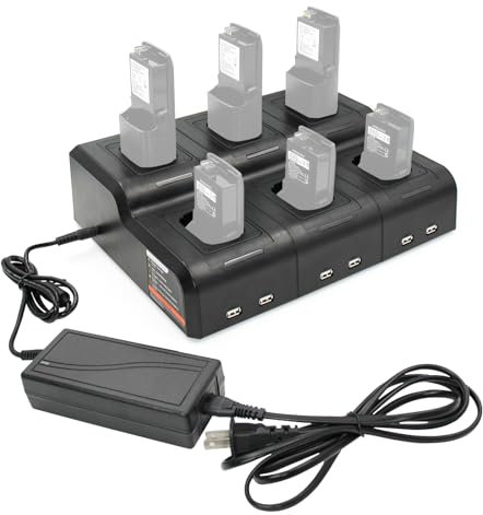 APX8000 6-Unit Multi-Charger Compatible with Motorola APX6000 APX6000XE APX7000 APX8000 APX8000XE SRX2200 Radios Battery Charing NNTN8930 NNTN7038A PMNN4485 PMNN4486 Batteries Charger Without IMPRES