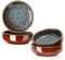 NUTRIUPS Ceramic Small Bowls Set of 4 Dipping Bowls Small Serving Bowls for Sauce, Snacks, Side Dishes (Peacock Tail-Set of 4)