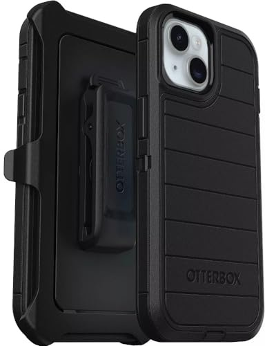 OtterBox iPhone 16e (Only) - Defender Series Case - Black - Screenless - Rugged & Durable - with Port Protection - Holster Clip Includes - Microbial Defense Protection