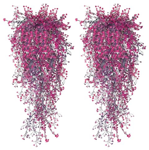 2 Pièces Fausse Plante Tombante, 82CM Plante Artificielle Tombante Plante Tombante Artificielle Plantes Artificielles Interieur Tombantes Plantes Artificielles Suspendues pour Cuisine Jardin Bureau