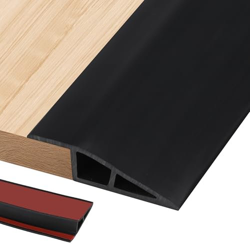 2M PVC Rubber Wheelchair Ramp Self Adhesive,Threshold Reducer,Door Floor Threshold Transition Strip,Butt Up Threshold-Moldings Trim for Doorways Carpet Floor Tile Edge(Black,2cm)