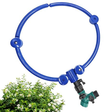 Ring zur Bewässerung von Bäumen – Wiederverwendbarer und wiederaufladbarer Ring für Bäume | 360 ° verstellbarer Sprinkler für Pflanzen im Freien Blumenbeete Garten Sträucher Bewässerung