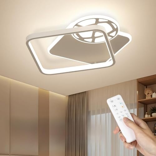 OTREN LED Deckenleuchte Dimmbar 43CM, Deckenlampe LED Kinderzimmer Lampe Decke Fußball mit Fernbedienung und APP 3000k-6500k für Wohnzimmer,Babyzimmer, Schlafzimmer, Jugendzimmer